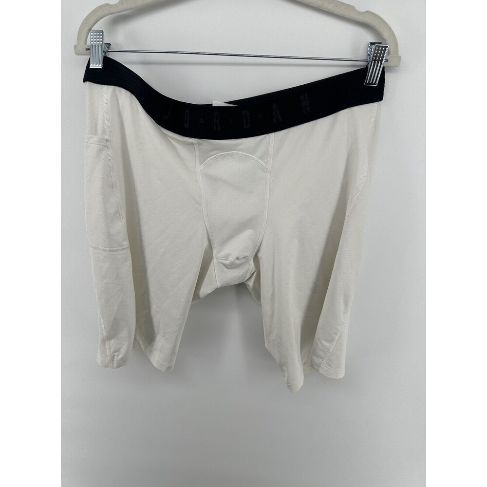 JORDAN Dri-FIT Compression Training Shorts sz 3X White Jumpman Tight Fit